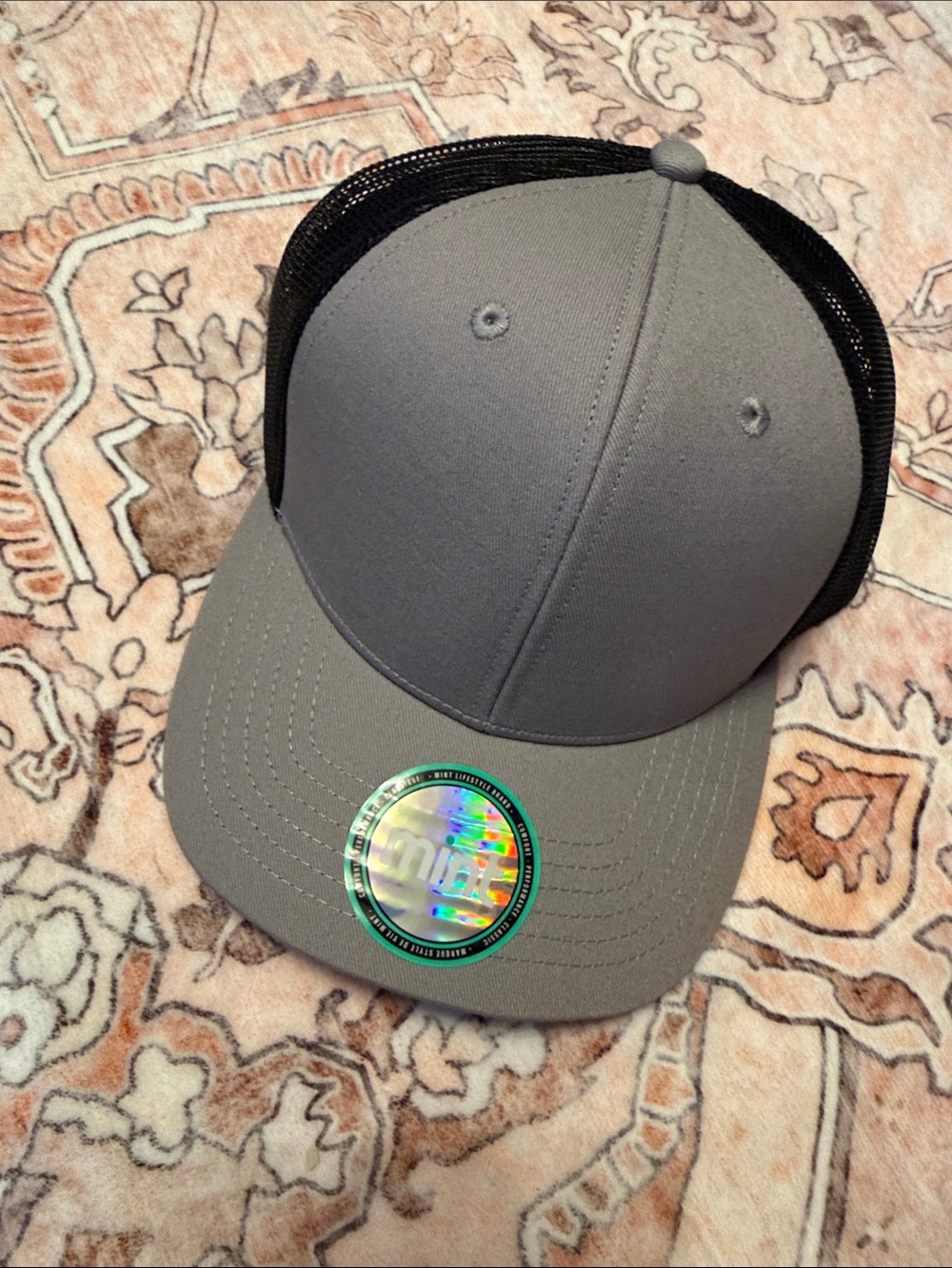 Gray and Black Trucker Hat - Unbranded